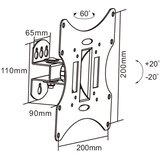 Cabletech zidni nosač 23-43" crni LCD-UCH0041 | shoptok.hr