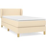  Okvir kreveta s oprugama i madrac krem 80x200 cm od tkanine | shoptok.hr
