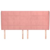  Uzglavlje s ušima ružičasto 203x23x118/128 cm baršunasto | shoptok.hr