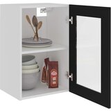 Viseći stakleni ormarić "Lyon" crni 40x31x60 cm, inženjerski drvo | Eponuda.com