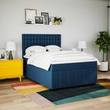  Krevet s oprugama i madracem plavi 140x200 cm od tkanine | shoptok.hr