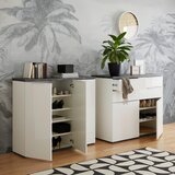 CARRYHOME omara za čevlje barve hrasta, bela | Shoptok.si