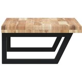  Zidna polica za umivaonik od čelika i masivnog bagremovog drva Smeđa 100 x 50 x 4 cm | Shoptok.si
