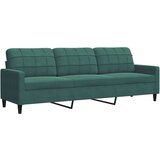 vidaXL Sedežna garnitura 3-delna z blazinami temno zelen žamet | Shoptok.si