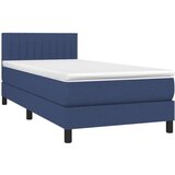  Box spring postelja z vzmetnico moder 80x200 cm blago, (20896027) | Shoptok.si