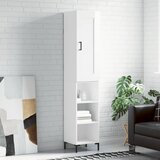 The Living Store Visoka omara visok sijaj bela 34,5x34x180 cm inženirski les - Visoka Omarica, (21837306) | Shoptok.si