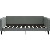vidaXL Dnevna postelja z vzmetnico temno siva 90x190 cm blag | Shoptok.si