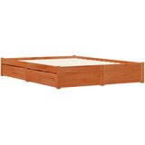  Krevetna konstrukcija s ladicama Vosak smeđa 160 x 200 cm | shoptok.hr