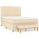  s oprugama i madracem krem 140 x 190 cm od tkanine | shoptok.hr