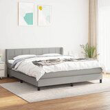 Maison Chic Box spring postelja - Vzmetna postelja z vzmetnico svetlo siva 180x200 cm blago SL13592, (21900399) | Shoptok.si