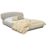 Scandic Svetlo siva oblazinjena zakonska postelja s prostorom za shranjevanje z letvenim dnom 180x200 cm Odette – | Shoptok.si