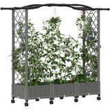  Povišeni krevet s mrežom i krovom Svjetlosiva 169 x 40 x 129 cm | shoptok.hr