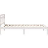  Krevetna konstrukcija Bijelo 160 cm x 200 cm Masivna borovina | shoptok.hr