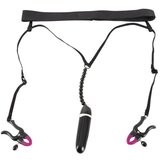 Bad Kitty - Vaginalna pinceta z ženskim vibratorjem - vijolično-črna (S-L) | Shoptok.si