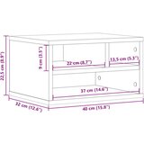 vidaXL Stojalo za tiskalnik betonsko siva 40x32x22,5 cm inženirski les | Shoptok.si