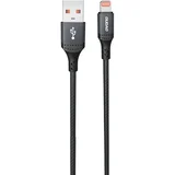 Kabel za punjenje L3SL USB - A / Lightning 3A 30W 1,2m - Crna