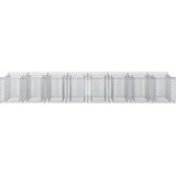  Gabionski uzdignuti krevet 3 pcs Srebrna | shoptok.hr