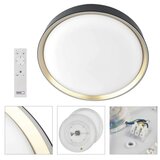  LED stropno svetlo ILVI, prigušiva, LED/45W/230V 2700-6500K prečnik 50 cm crna/mesing + daljinski upravljač | Eponuda.com