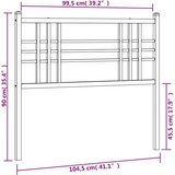  Metalno uzglavlje bijelo 100 cm | shoptok.hr