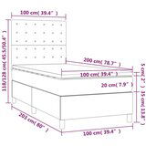  Krevet s oprugama i madracem plavi 100 x 200 cm od tkanine | shoptok.hr