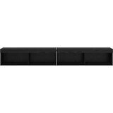 TV zidni ormari Zidne Panama 2 pcs Crni hrast 100 x 30 x 30 cm | shoptok.hr