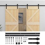  Klizna vrata 2 kom. 80 x 210 cm Masivna borovina | shoptok.hr