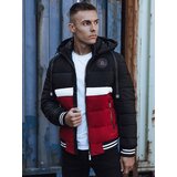 DStreet Men's winter quilted jacket with hood black Cene