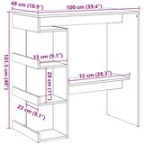  Barski stol sa policom za odlaganje Staro drvo 100x48x101,5 cm | shoptok.hr