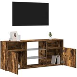 TV ormarić s LED svjetlima boja dimljenog hrasta 120x30x50 cm | shoptok.hr
