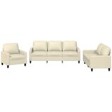 vidaXL 3-dijelni set sofa s jastucima krem od umjetne kože | shoptok.hr