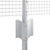 vidaXL Varjena žična ograja z 22 U stebrički Srebrna 0.8x50 m Jeklo | Shoptok.si
