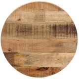 Stolna ploča Ø 40x1,5 cm okrugla od masivnog grubog drva manga | shoptok.hr