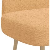  Oblikovana klupa s naslonjačem Bež 110 x 60 x 76 cm Bouclé | shoptok.hr
