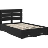  Krevetna konstrukcija Crni hrast 120 x 190 cm Konstruirano drvo | shoptok.hr
