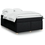  Krevet s oprugama i madracem crni 160x200 cm od tkanine | shoptok.hr