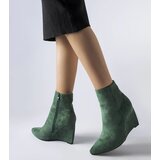 Gemre Green pointed wedge ankle boots Aprutino | Shoptok.si