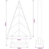  Metalna božićna jelka KUOPIO 60 cm Čelik Bijela | shoptok.hr