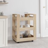 vidaXL Kuhinjski voziček sonoma hrast 60x45x80 cm inženirski les Cene