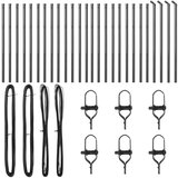  Stubovi ograde 26 kom Siva Ø32 mm 80 cm Galvanizirani čelik | shoptok.hr