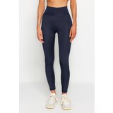 Trendyol Navy Blue Push-Up Full Length Knitted Sports Leggings Cene