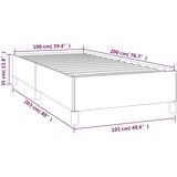  Okvir za krevet bez madraca crni 100x200 cm od tkanine | shoptok.hr