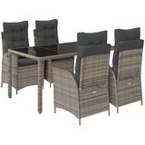  9-dijelni vrtni blagovaonski set sivi od poliratana | shoptok.hr