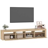 TV ormarić s LED svjetlima boja hrasta sonome 210x35x40 cm | shoptok.hr