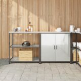vidaXL Kuhinjski set za pohranu 2 pcs Srebrna 150 x 50 x 92 cm Cijene