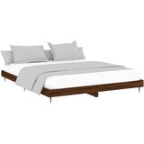  Okvir kreveta bez madraca smeđa boja hrasta 200x200 cm drveni | shoptok.hr