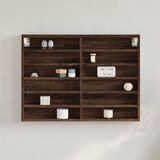 vidaXL Vitrina rjav hrast 80x8,5x58 cm inženirski les Cene