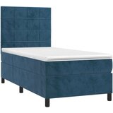 Box spring krevet s madracem tamnoplavi 80 x 200 cm baršunasti | shoptok.hr