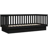  Dnevni krevet crni 100 x 200 cm od masivne borovine | shoptok.hr