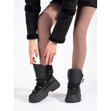 SEASTAR Women's black snow boots with fur on a thick sole | Shoptok.si
