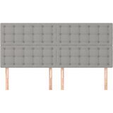  Uzglavlje svijetlosivo 200x5x118/128 cm tkanina | Eponuda.com